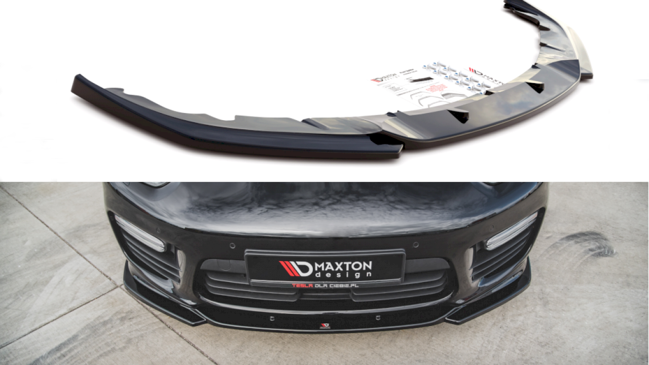 Maxton Design - FRONT SPLITTER V2 PORSCHE PANAMERA TURBO 970 FACELIFT (2013-2016)