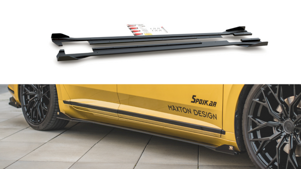 Maxton Design - STREET PRO MAXTON RACING SIDE SKIRTS DIFFUSERS (+FLAPS) VW ARTEON R-LINE (2017-2020)