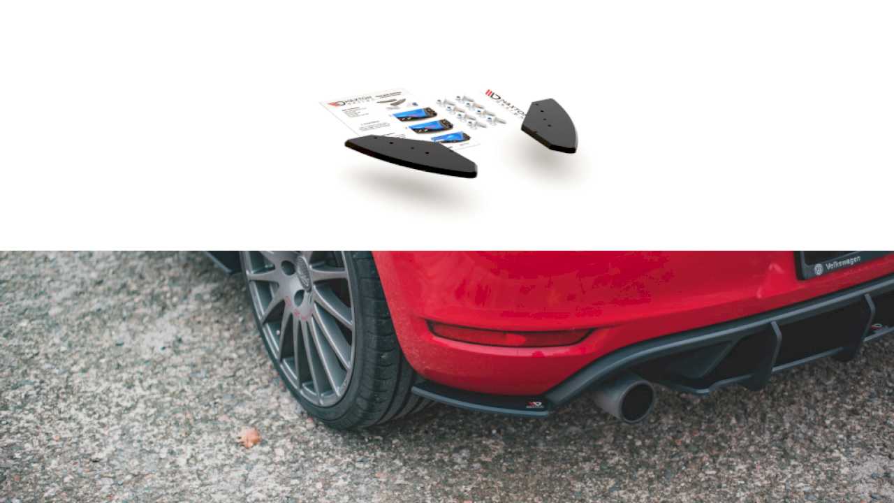 Maxton Design - STREET PRO REAR SIDE SPLITTERS VW GOLF GTI MK6 (2008-2012)