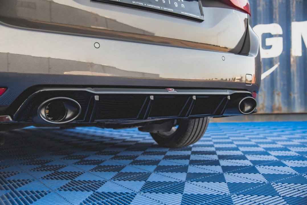 Maxton Design - REAR VALANCE + EXHAUST ENDS IMITATION PEUGEOT 308 SW MK2 FACELIFT (2017-2021)