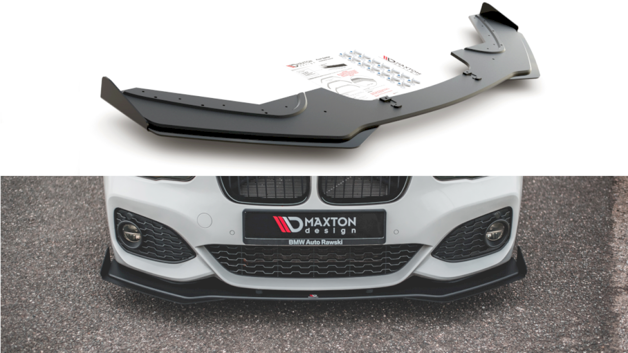 Maxton Design - STREET PRO RACING DURABILITY FRONT SPLITTER V3 (+FLAPS) BMW 1 F20 M-PACK FACELIFT / M140I (2015-2019)