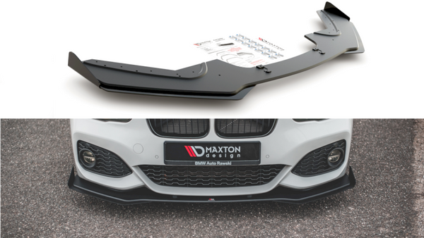 Maxton Design - STREET PRO RACING DURABILITY FRONT SPLITTER V3 (+FLAPS) BMW 1 F20 M-PACK FACELIFT / M140I (2015-2019)