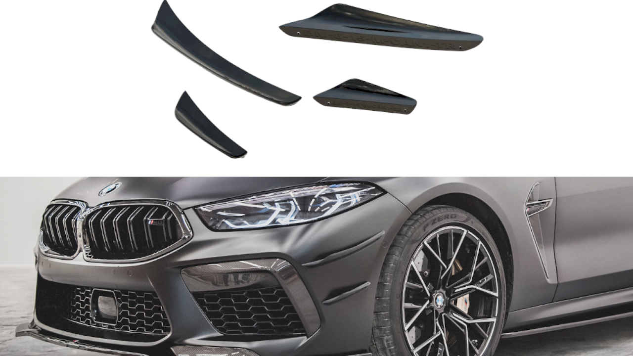 Maxton Design - FRONT BUMPER WINGS (CANARDS) BMW M8 GRAN COUPE F93 (2019-)