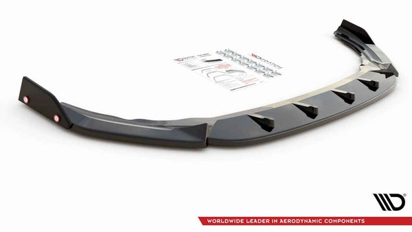 Maxton Design - FRONT SPLITTER V.2 + FLAPS VW GOLF R MK8