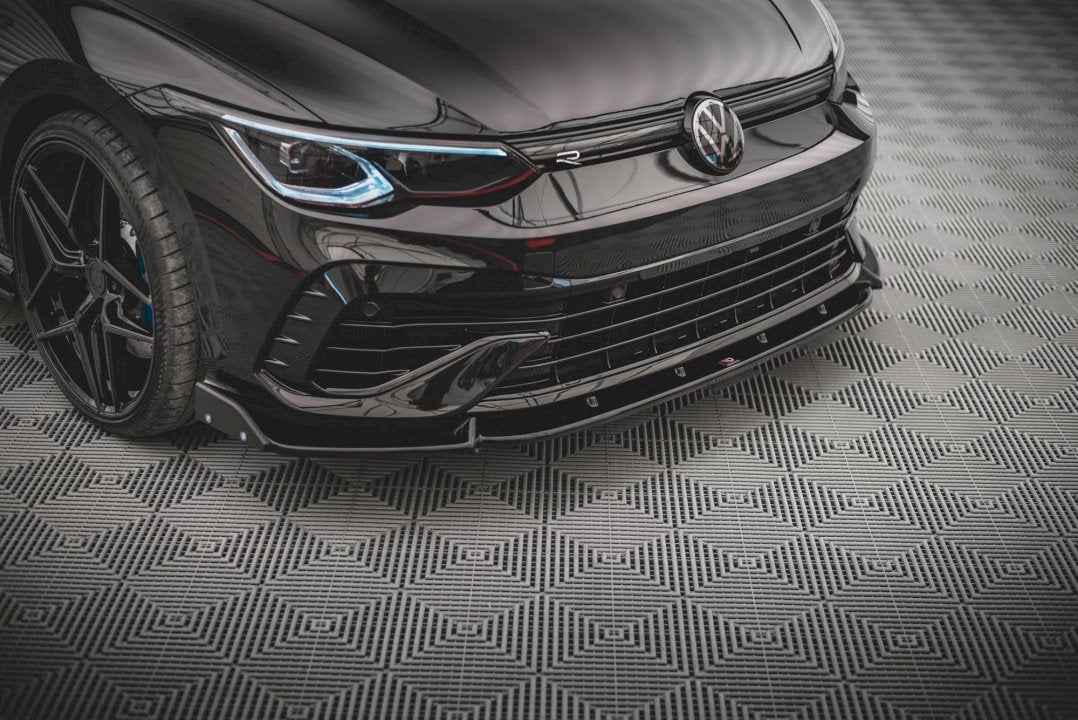 Maxton Design - FRONT SPLITTER V.2 + FLAPS VW GOLF R MK8