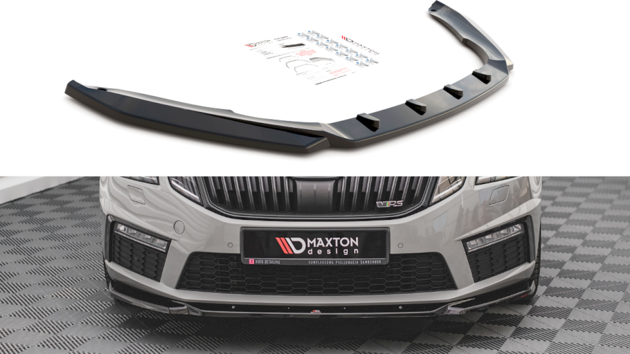Maxton Design - FRONT SPLITTER V.3 SKODA OCTAVIA RS MK3 FACELIFT (2016-2019)