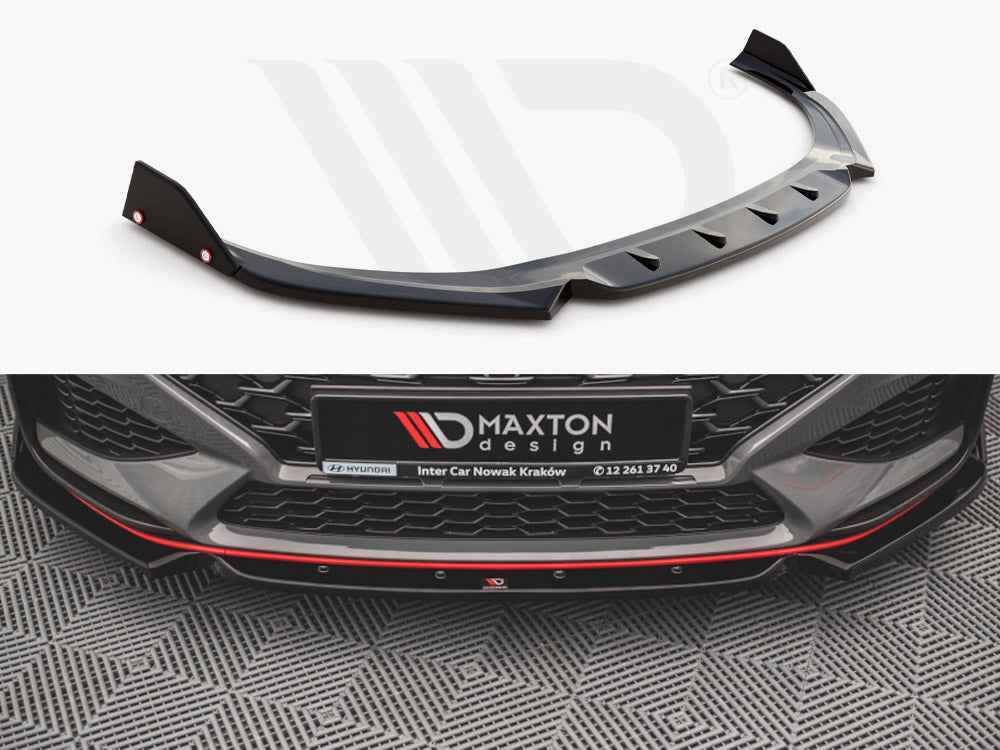 Maxton Design - FRONT SPLITTER V.1 + FLAPS HYUNDAI I30 N HATCHBACK / FASTBACK MK3 FACELIFT
