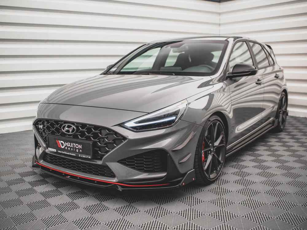 Maxton Design - FRONT SPLITTER V.1 + FLAPS HYUNDAI I30 N HATCHBACK / FASTBACK MK3 FACELIFT