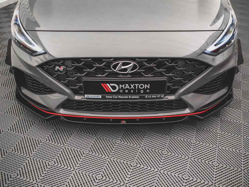 Maxton Design - FRONT SPLITTER V.1 + FLAPS HYUNDAI I30 N HATCHBACK / FASTBACK MK3 FACELIFT
