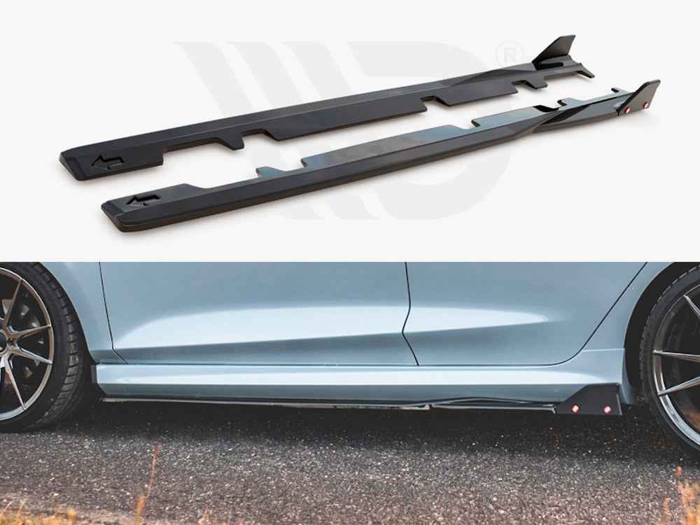 Maxton Design - SIDE SKIRTS DIFFUSERS V.2 + FLAPS FORD FIESTA ST / ST-LINE MK8/8.5