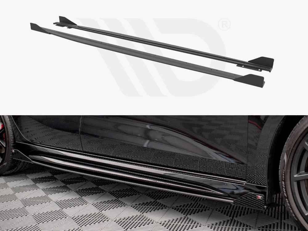 Maxton Design - STREET PRO SIDE SKIRTS DIFFUSERS (+FLAPS) AUDI RS3 SPORTBACK 8Y (2020-)