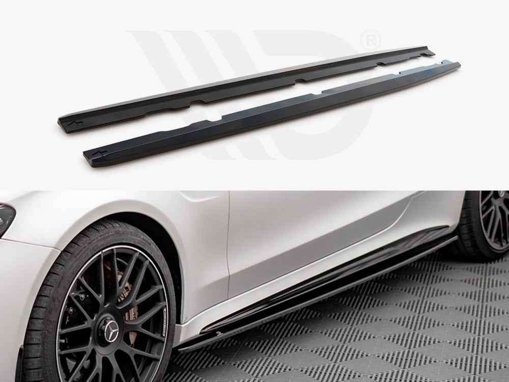Maxton Design - SIDE SKIRTS DIFFUSERS V.1 MERCEDES-AMG C 63AMG COUPE C205 FACELIFT (2018-2021)