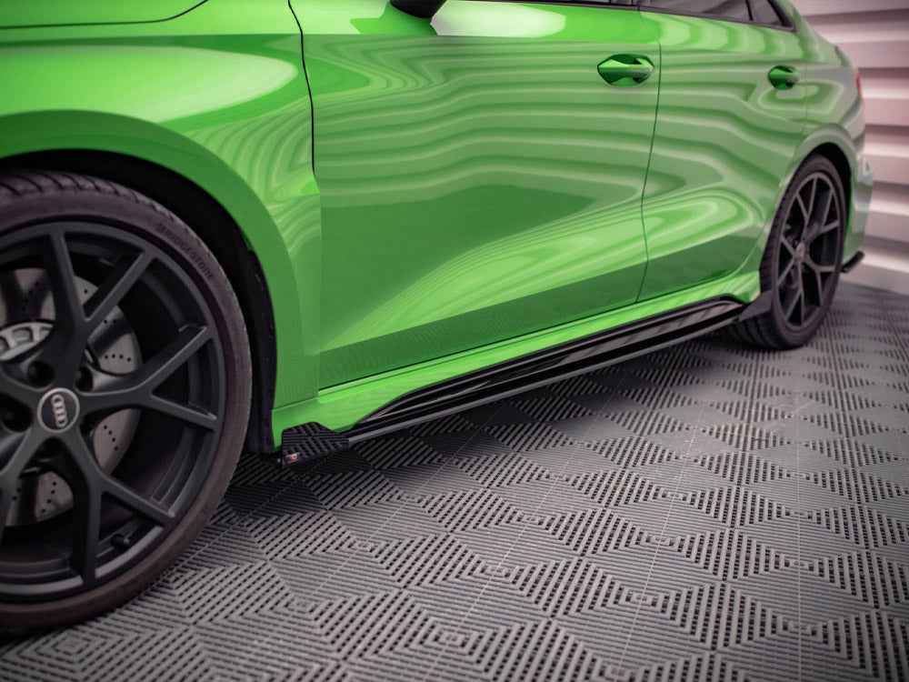 Maxton Design - STREET PRO SIDE SKIRTS DIFFUSERS (+FLAPS) AUDI RS3 SEDAN 8Y (2020-)