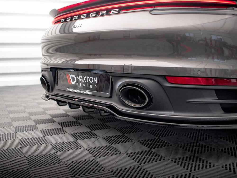 Maxton Design - CENTRAL REAR SPLITTER (VERTICAL BARS) PORSCHE 911 CARRERA 4S 992 (2019-)