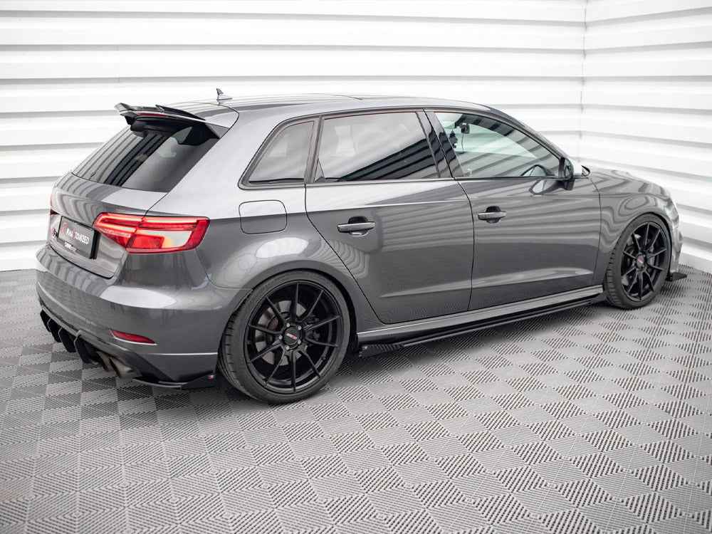 Maxton Design - STREET PRO SIDE SKIRTS DIFFUSERS (+FLAPS) AUDI S3 SPORTBACK 8V FACELIFT