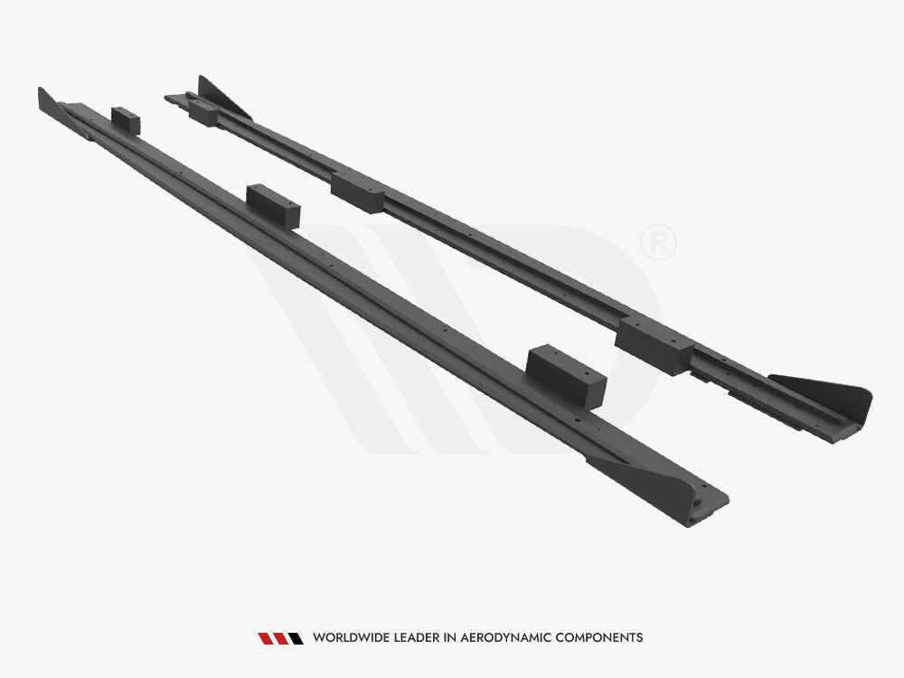 Maxton Design - STREET PRO SIDE SKIRTS DIFFUSERS (+FLAPS) AUDI S3 SPORTBACK 8V FACELIFT
