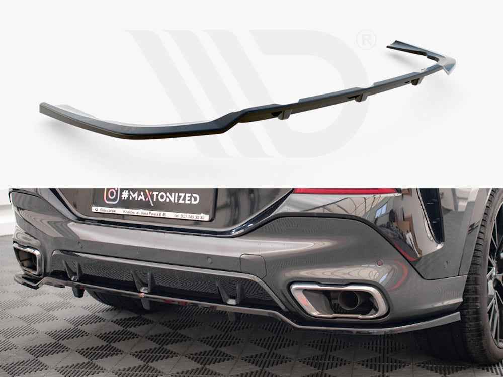 Maxton Design - CENTRAL REAR SPLITTER (VERTICAL BARS) V.2 BMW X6 M-PACK G06