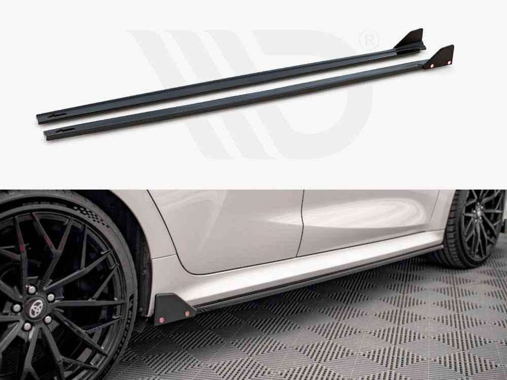 Maxton Design - SIDE SKIRTS DIFFUSERS V.1 + FLAPS TOYOTA YARIS MK4