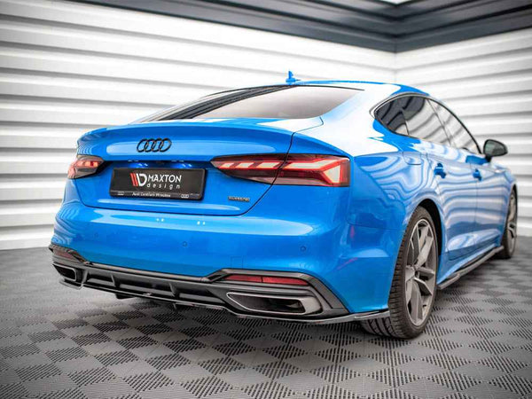 Maxton Design - CENTRAL REAR SPLITTER (VERTICAL BARS) AUDI A5 S-LINE F5 FACELIFT