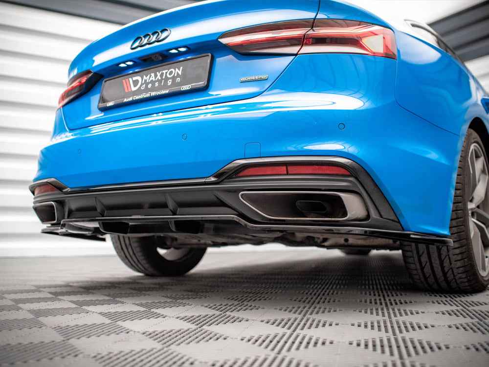 Maxton Design - CENTRAL REAR SPLITTER (VERTICAL BARS) AUDI A5 S-LINE F5 FACELIFT
