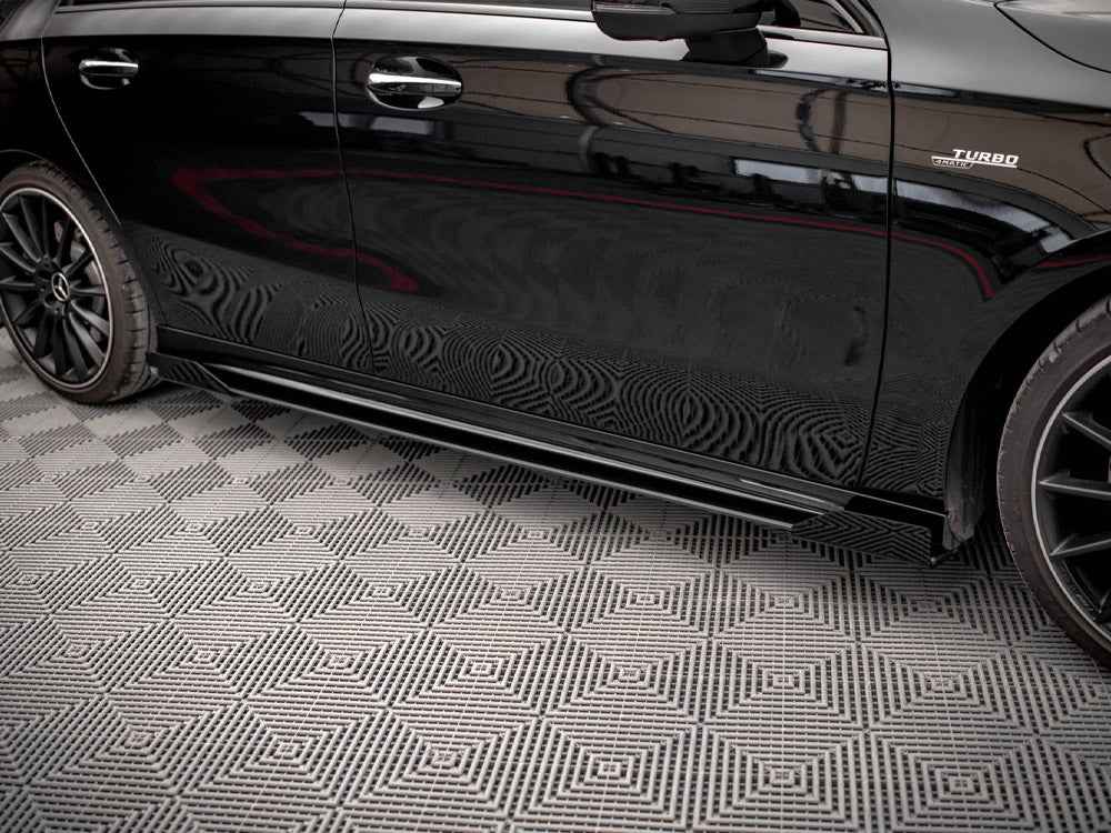 Maxton Design - STREET PRO SIDE SKIRTS DIFFUSERS + FLAPS MERCEDES A35 AMG / AMG-LINE W177