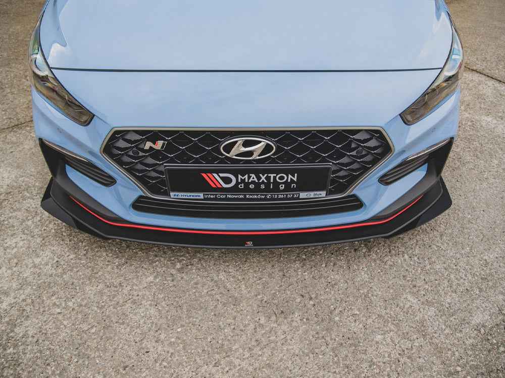 Maxton Design - STREET PRO DURABILITY FRONT SPLITTER + FLAPS HYUNDAI I30 N MK3 HATCHBACK / FASTBACK