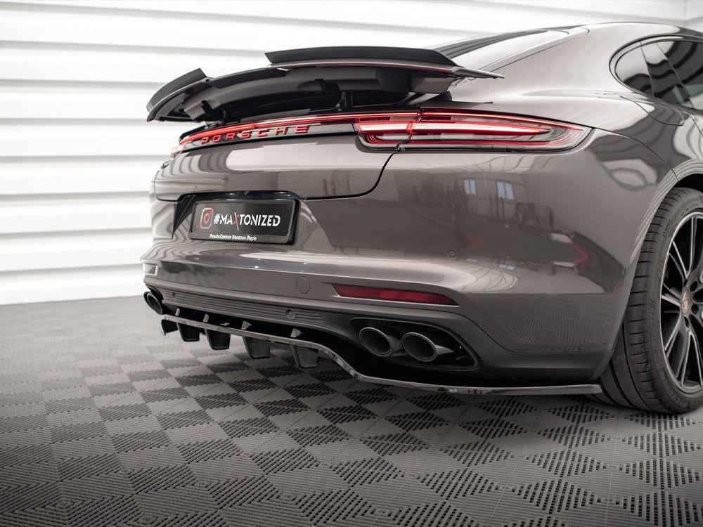 Maxton Design - CENTRAL REAR SPLITTER (VERTICAL BARS) PORSCHE PANAMERA E-HYBRID 971