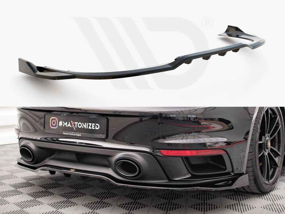 Maxton Design - CENTRAL REAR SPLITTER (VERTICAL BARS) PORSCHE 911 TURBO S 992
