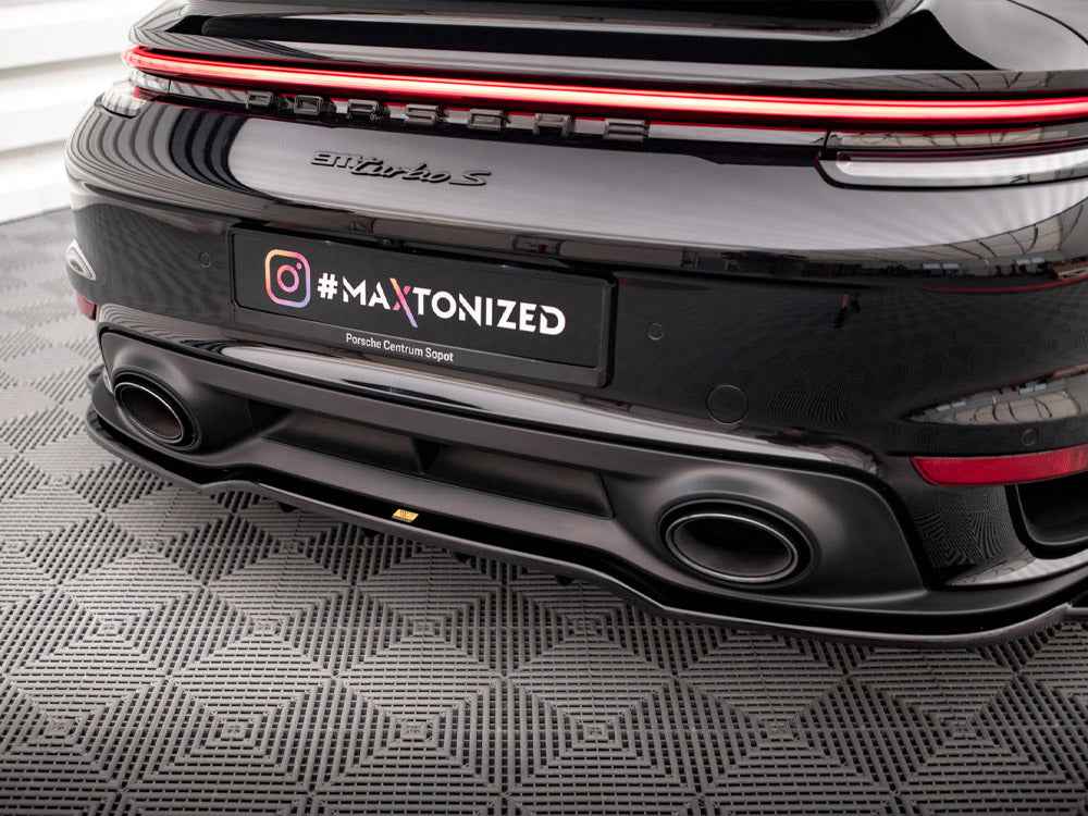 Maxton Design - CENTRAL REAR SPLITTER (VERTICAL BARS) PORSCHE 911 TURBO S 992