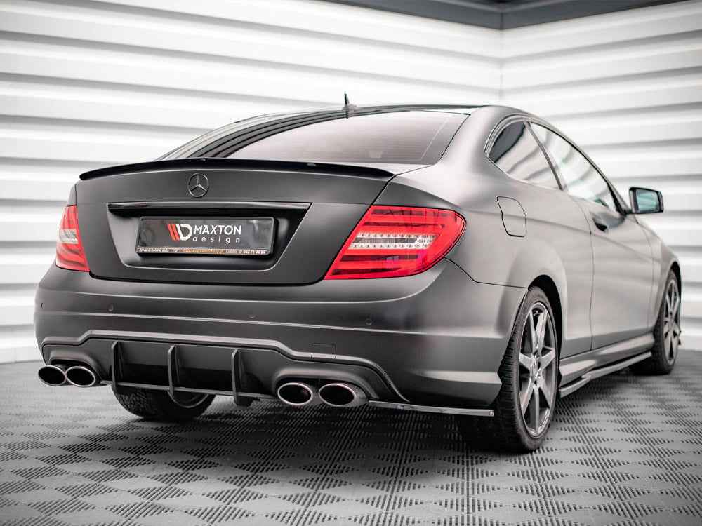 Maxton Design - STREET PRO REAR DIFFUSER MERCEDES C COUPE AMG-LINE C204