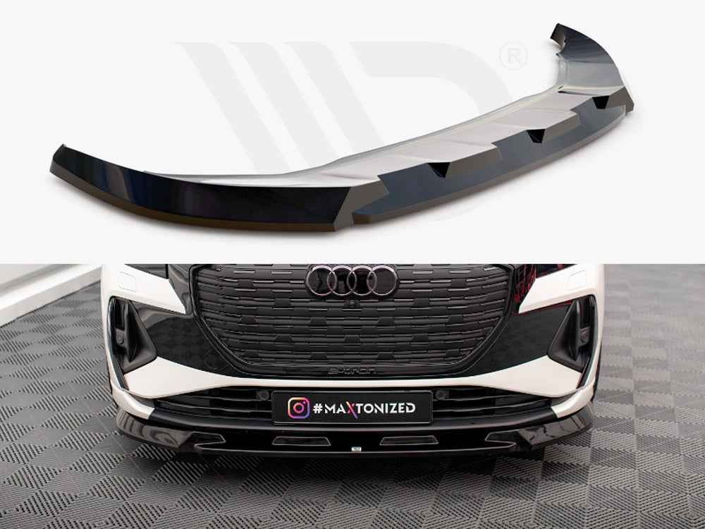 Maxton Design - FRONT SPLITTER V.1 AUDI Q4 E-TRON SPORTBACK MK1