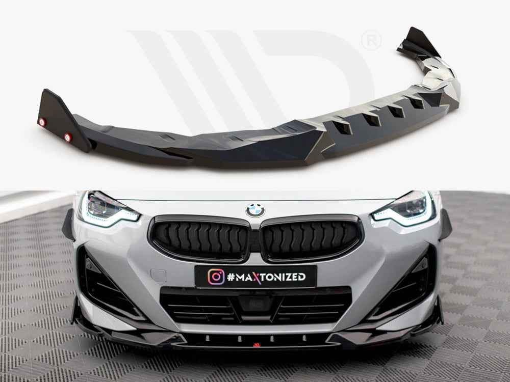 Maxton Design - FRONT SPLITTER V.2 + FLAPS BMW 2 COUPE M-PACK / M240I G42