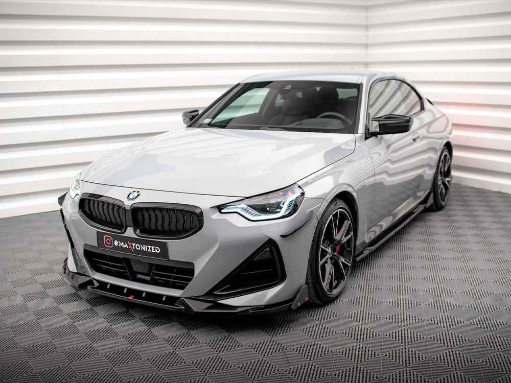 Maxton Design - FRONT SPLITTER V.2 + FLAPS BMW 2 COUPE M-PACK / M240I G42