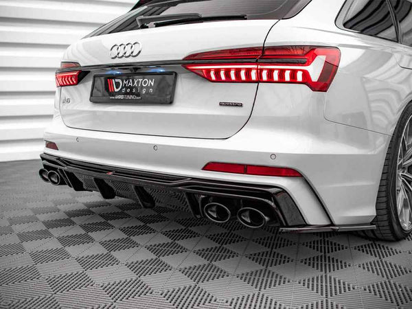 Maxton Design - REAR VALANCE + EXHAUST ENDS IMITATION AUDI S6 / A6 S-LINE C8