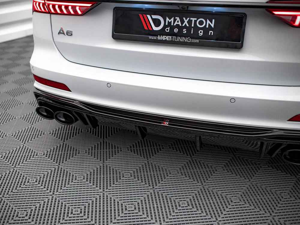 Maxton Design - REAR VALANCE + EXHAUST ENDS IMITATION AUDI S6 / A6 S-LINE C8