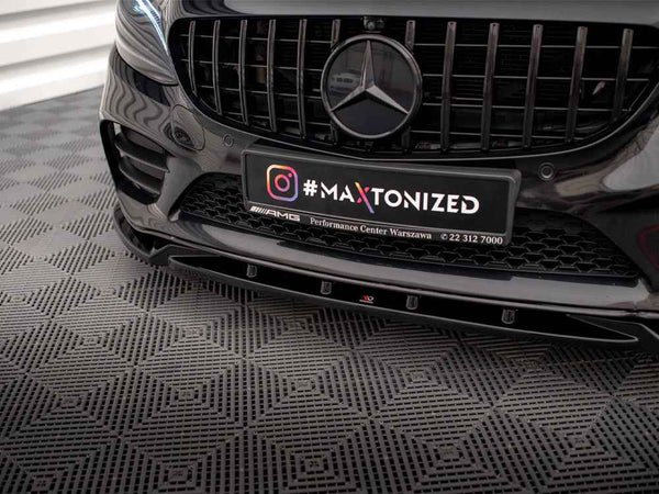 Maxton Design - FRONT SPLITTER V.2 MERCEDES C AMG LINE / C43 AMG SEDAN / COUPE W205 / C205 FACELIFT
