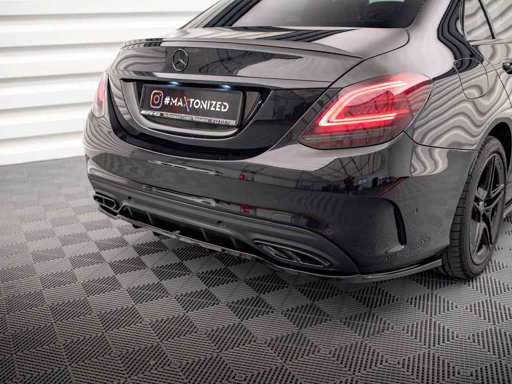 Maxton Design - REAR SPLITTER (VERTICAL BARS) MERCEDES C AMG LINE W205 FACELIFT