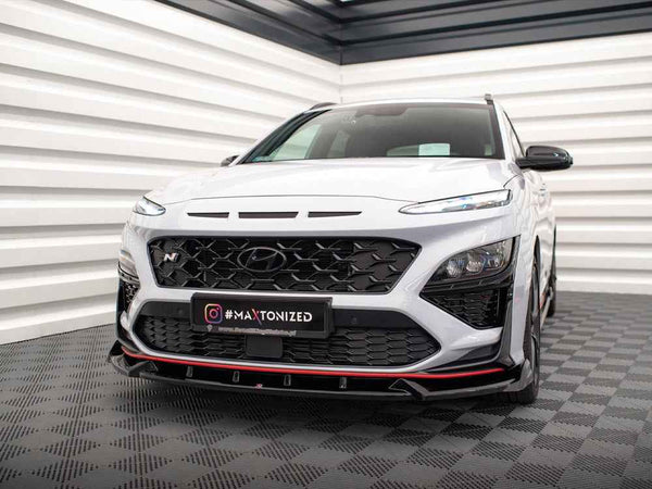 Maxton Design - FRONT SPLITTER V.1 HYUNDAI KONA N MK1