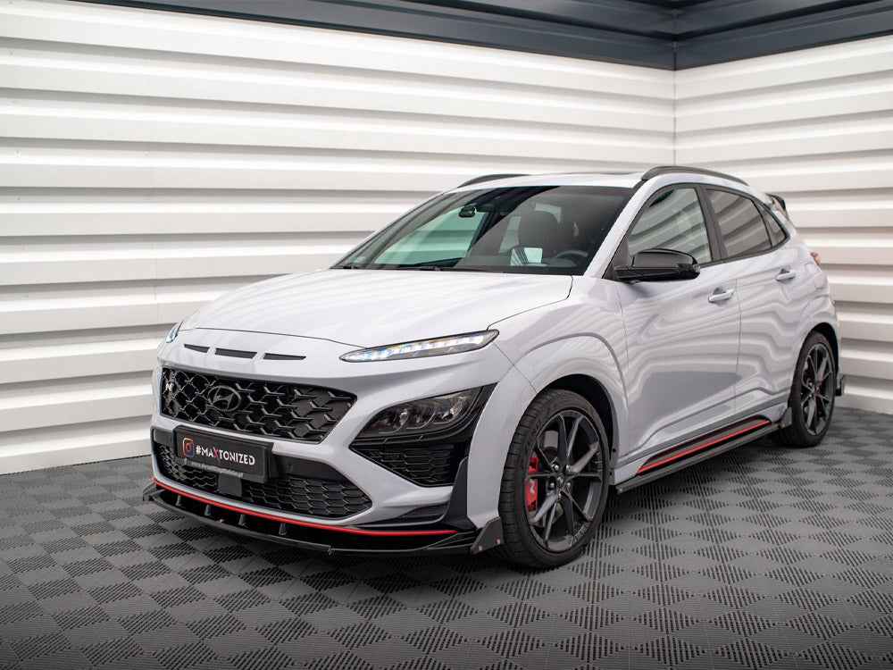 Maxton Design - FRONT SPLITTER V.2 + FLAPS HYUNDAI KONA N MK1