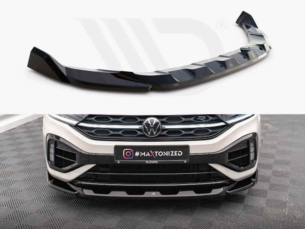 Maxton Design - FRONT SPLITTER V.2 VOLKSWAGEN T-ROC R MK1 FACELIFT (2021-)