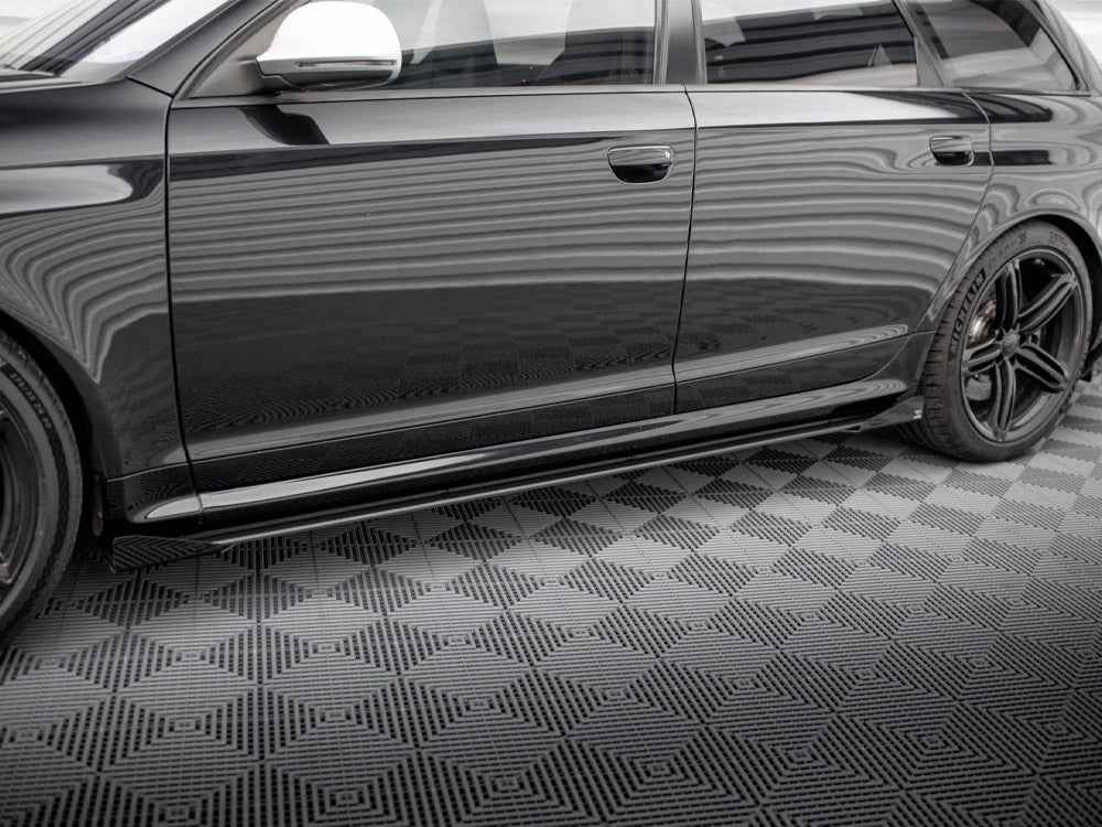 Maxton Design - STREET PRO SIDE SKIRTS DIFFUSERS + FLAPS AUDI RS6 AVANT C6