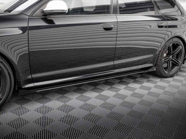 Maxton Design - STREET PRO SIDE SKIRTS DIFFUSERS + FLAPS AUDI RS6 AVANT C6