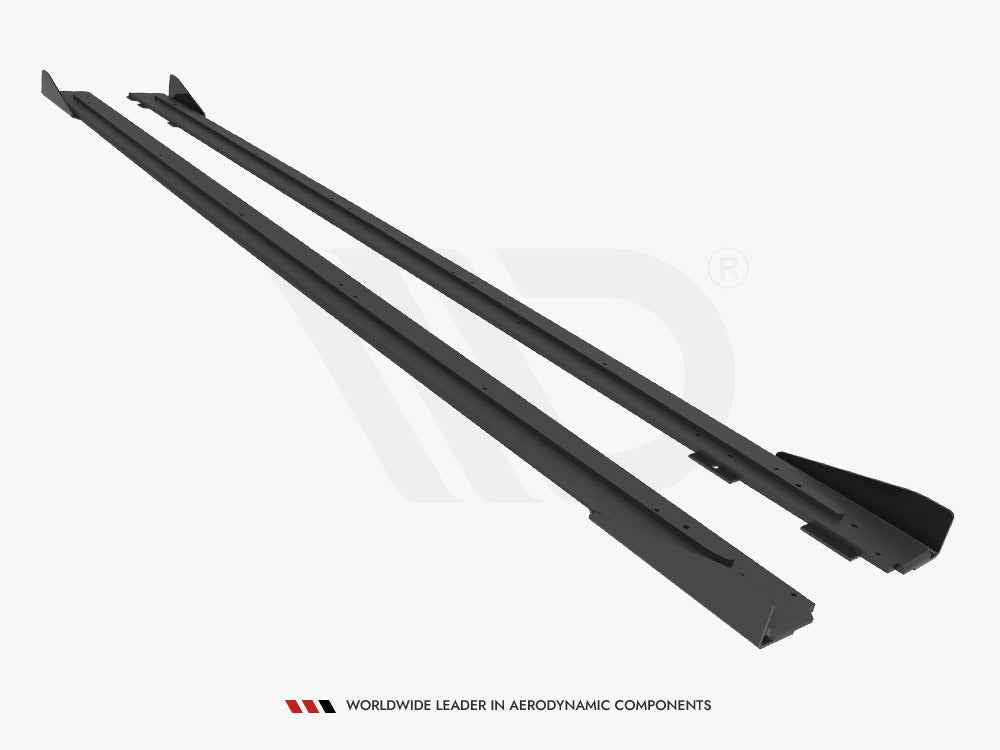 Maxton Design - STREET PRO SIDE SKIRTS DIFFUSERS + FLAPS AUDI RS6 AVANT C6