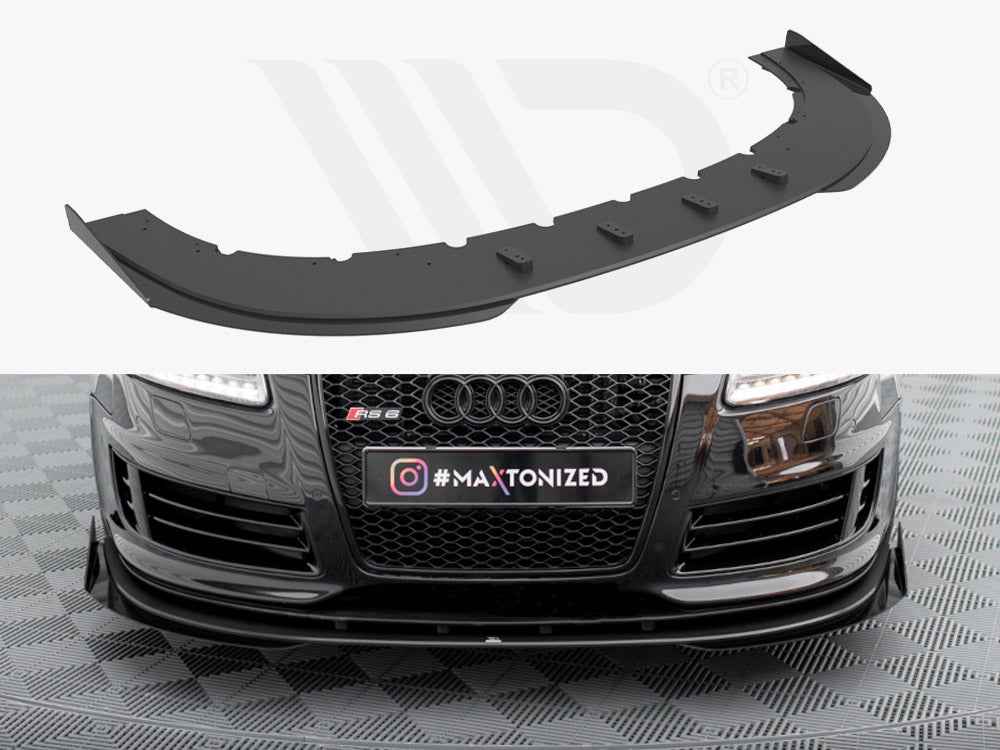 Maxton Design - STREET PRO FRONT SPLITTER + FLAPS AUDI RS6 AVANT C6