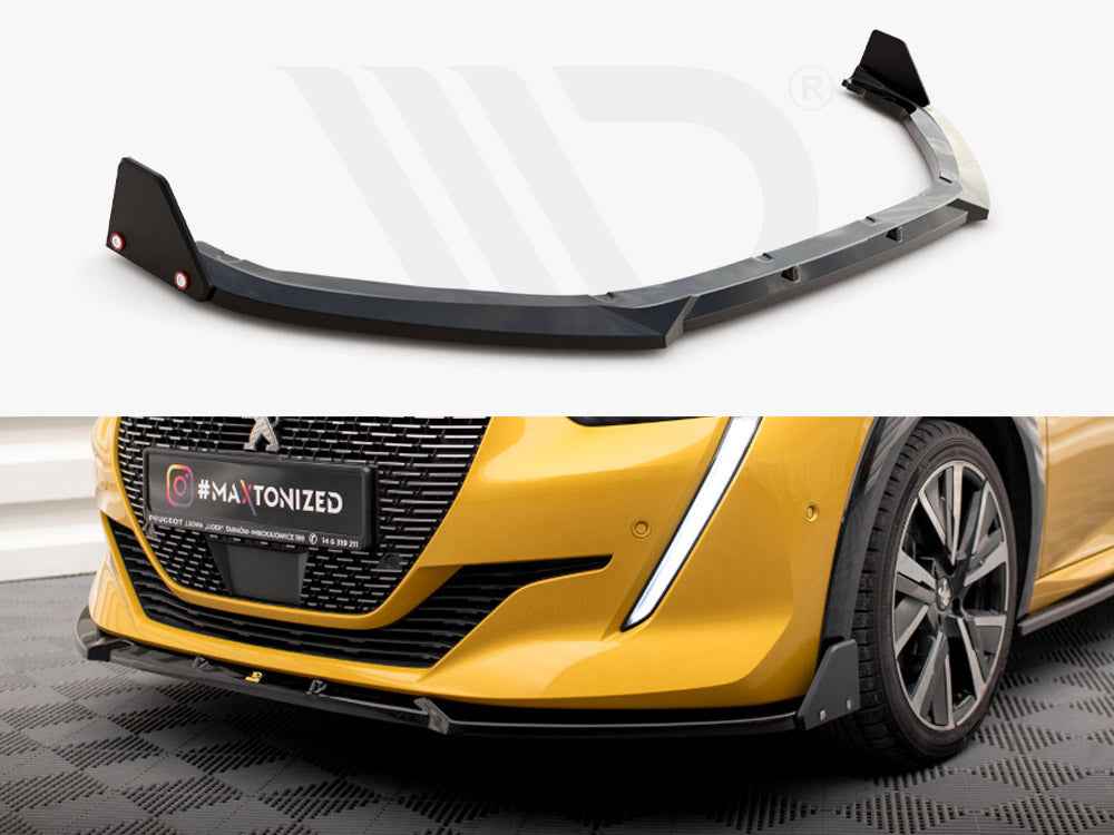Maxton Design - FRONT SPLITTER V.1 + FLAPS PEUGEOT 208 GT MK2