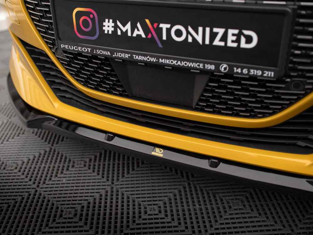 Maxton Design - FRONT SPLITTER V.1 + FLAPS PEUGEOT 208 GT MK2
