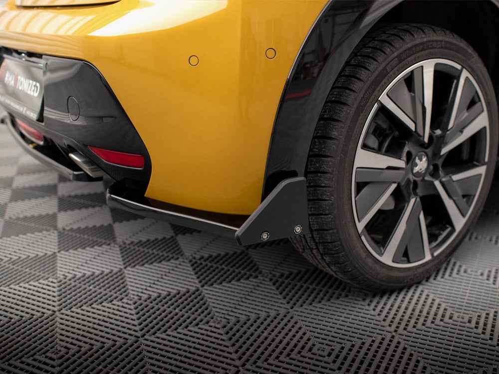 Maxton Design - REAR SIDE SPLITTERS V.1 + FLAPS PEUGEOT 208 GT MK2