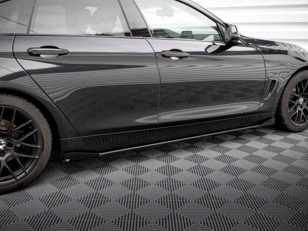Maxton Design - STREET PRO SIDE SKIRTS DIFFUSERS + FLAPS BMW 4 GRAN COUPE F36