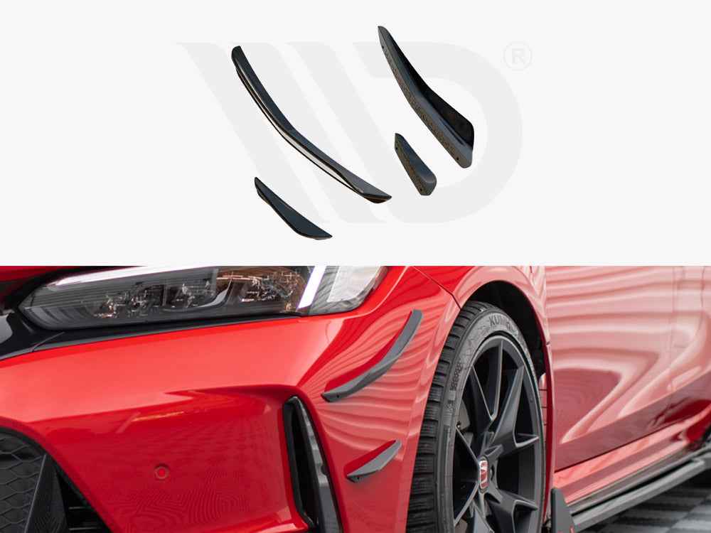 Maxton Design - FRONT BUMPER WINGS (CANARDS) HONDA CIVIC TYPE-R MK 11