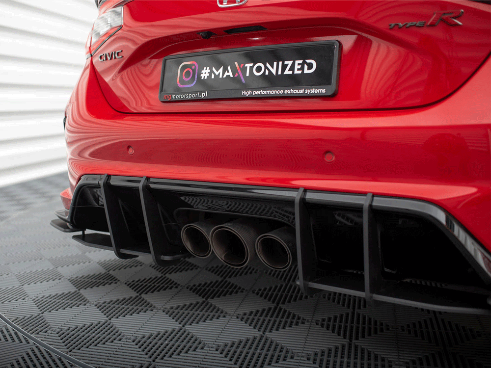 Maxton Design - STREET PRO REAR DIFFUSER + FLAPS HONDA CIVIC TYPE-R MK 11